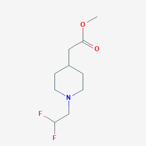molecular formula C10H17F2NO2 B3046433 Methyl 2-[1-(2,2-difluoroethyl)-4-piperidyl]acetate CAS No. 1245772-02-4