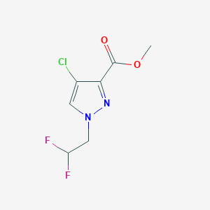 molecular formula C7H7ClF2N2O2 B3046437 methyl 4-chloro-1-(2,2-difluoroethyl)-1H-pyrazole-3-carboxylate CAS No. 1245772-36-4