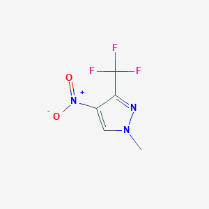 molecular formula C5H4F3N3O2 B3046440 1-methyl-4-nitro-3-(trifluoromethyl)-1H-pyrazole CAS No. 1245772-57-9