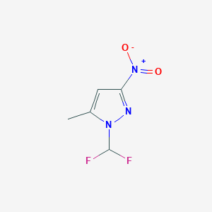 molecular formula C5H5F2N3O2 B3046441 1-(difluoromethyl)-5-methyl-3-nitro-1H-pyrazole CAS No. 1245772-67-1