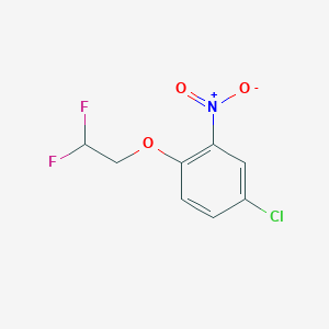 molecular formula C8H6ClF2NO3 B3046442 4-Chloro-1-(2,2-difluoroethoxy)-2-nitrobenzene CAS No. 1245772-97-7