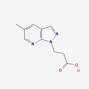 molecular formula C10H11N3O2 B3046453 3-(5-methyl-1H-pyrazolo[3,4-b]pyridin-1-yl)propanoic acid CAS No. 1245807-66-2