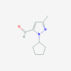 1-Cyclopentyl-3-methyl-1H-pyrazole-5-carbaldehyde