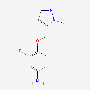3-Fluoro-4-((1-methyl-1H-pyrazol-5-yl)methoxy)aniline