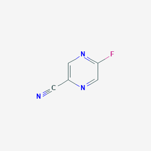 molecular formula C5H2FN3 B3046479 5-Fluoropyrazine-2-carbonitrile CAS No. 1246466-57-8