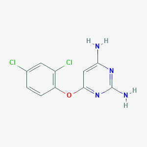 molecular formula C10H8Cl2N4O B304648 6-(2,4-Dichlorophenoxy)pyrimidine-2,4-diamine 