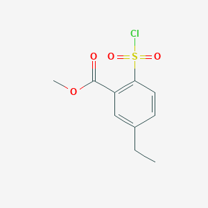 molecular formula C10H11ClO4S B3046485 Methyl 2-(chlorosulfonyl)-5-ethylbenzoate CAS No. 1247825-38-2