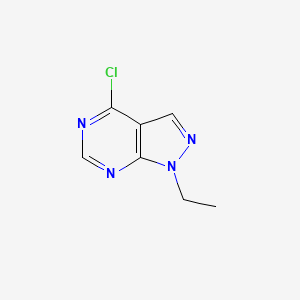 molecular formula C7H7ClN4 B3046486 4-Chloro-1-ethyl-1H-pyrazolo[3,4-D]pyrimidine CAS No. 1248709-15-0