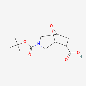 molecular formula C12H19NO5 B3046494 3-(Tert-butoxycarbonyl)-8-oxa-3-azabicyclo[3.2.1]octane-6-carboxylic acid CAS No. 1251010-77-1