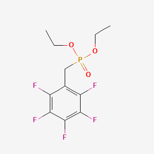 molecular formula C11H12F5O3P B3046500 Phosphonic acid, [(pentafluorophenyl)methyl]-, diethyl ester CAS No. 125138-11-6