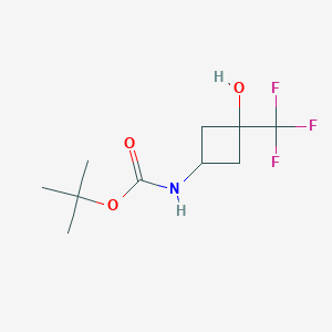 tert-butyl N-[3-hydroxy-3-(trifluoromethyl)cyclobutyl]carbamate