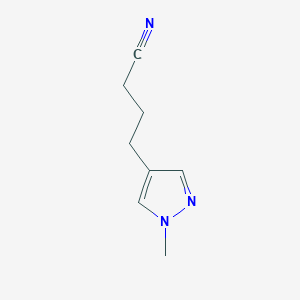 molecular formula C8H11N3 B3046513 4-(1-methyl-1H-pyrazol-4-yl)butanenitrile CAS No. 1251924-86-3