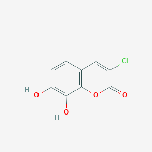 3-chloro-4-methyl-7,8-dihydroxy-2H-1-benzopyran-2-one
