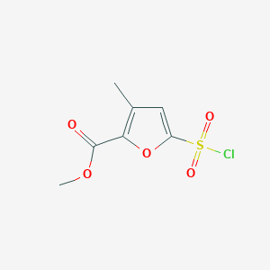 molecular formula C7H7ClO5S B3046520 Methyl 5-(chlorosulfonyl)-3-methylfuran-2-carboxylate CAS No. 1253225-69-2