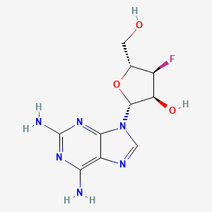 molecular formula C10H13FN6O3 B3046523 Adenosine, 2-amino-3'-deoxy-3'-fluoro- CAS No. 125391-75-5