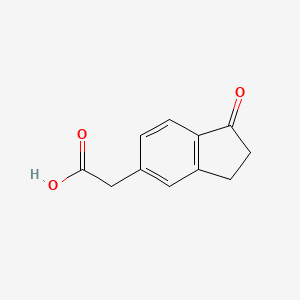 molecular formula C11H10O3 B3046529 2-(1-Oxo-2,3-dihydro-1H-inden-5-yl)acetic acid CAS No. 125564-43-4