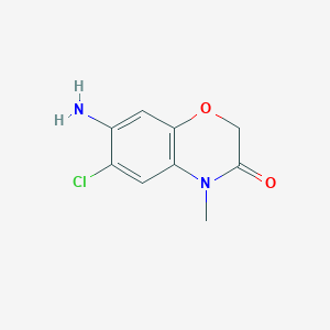 molecular formula C9H9ClN2O2 B304653 7-amino-6-chloro-4-methyl-2H-1,4-benzoxazin-3(4H)-one 