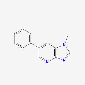 molecular formula C13H11N3 B3046531 1H-Imidazo(4,5-b)pyridine, 1-methyl-6-phenyl- CAS No. 125572-33-0