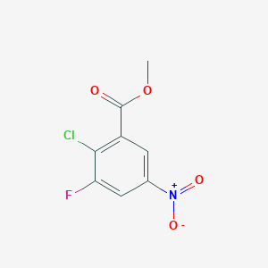 molecular formula C8H5ClFNO4 B3046534 Methyl 2-chloro-3-fluoro-5-nitrobenzoate CAS No. 1256260-39-5