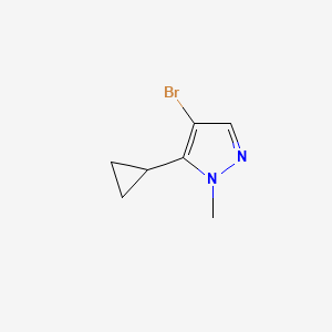 molecular formula C7H9BrN2 B3046549 4-Bromo-5-cyclopropyl-1-methyl-1H-pyrazole CAS No. 1257637-81-2