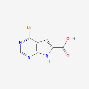 4-bromo-7H-pyrrolo[2,3-d]pyrimidine-6-carboxylic acid