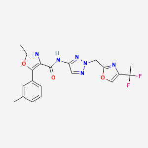 molecular formula C20H18F2N6O3 B3046552 Unii-JH0PQ88XA2 CAS No. 1258417-54-7
