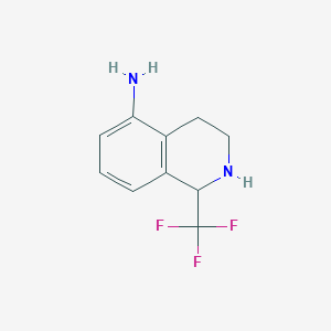 molecular formula C10H11F3N2 B3046559 1-(Trifluoromethyl)-1,2,3,4-tetrahydroisoquinolin-5-amine CAS No. 1258652-34-4