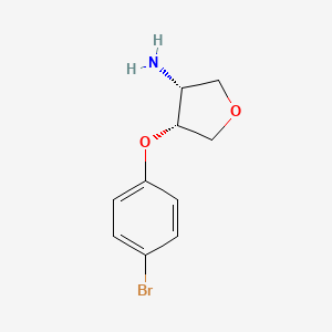 B3046560 (3R,4R)-rel-4-(4-bromophenoxy)oxolan-3-amine CAS No. 1258963-55-1