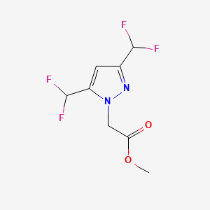 molecular formula C8H8F4N2O2 B3046565 methyl [3,5-bis(difluoromethyl)-1H-pyrazol-1-yl]acetate CAS No. 1260379-26-7