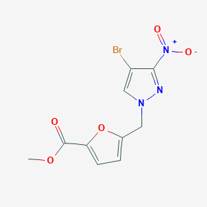 Methyl 5-((4-bromo-3-nitro-1H-pyrazol-1-yl)methyl)furan-2-carboxylate