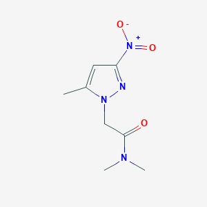 molecular formula C8H12N4O3 B3046567 N,N-dimethyl-2-(5-methyl-3-nitro-1H-pyrazol-1-yl)acetamide CAS No. 1260379-37-0