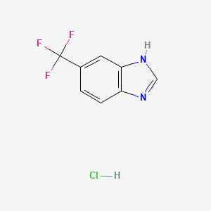 molecular formula C8H6ClF3N2 B3046573 5-(Trifluoromethyl)-1H-benzo[d]imidazole hydrochloride CAS No. 1260642-93-0