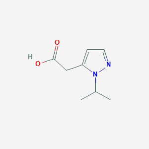 molecular formula C8H12N2O2 B3046577 2-(1-Isopropyl-1H-pyrazol-5-yl)acetic acid CAS No. 1260658-80-7