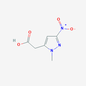 molecular formula C6H7N3O4 B3046579 (1-methyl-3-nitro-1H-pyrazol-5-yl)acetic acid CAS No. 1260658-89-6