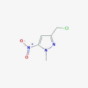 molecular formula C5H6ClN3O2 B3046580 3-(chloromethyl)-1-methyl-5-nitro-1H-pyrazole CAS No. 1260658-91-0
