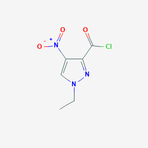 molecular formula C6H6ClN3O3 B3046581 1-ethyl-4-nitro-1H-pyrazole-3-carbonyl chloride CAS No. 1260658-93-2