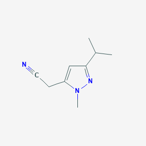 2-[1-Methyl-3-(methylethyl)pyrazol-5-yl]ethanenitrile