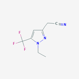 2-[1-Ethyl-5-(trifluoromethyl)pyrazol-3-yl]ethanenitrile