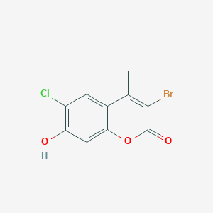 molecular formula C10H6BrClO3 B304660 3-bromo-6-chloro-7-hydroxy-4-methyl-2H-chromen-2-one 