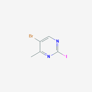 molecular formula C5H4BrIN2 B3046609 5-Bromo-2-iodo-4-methylpyrimidine CAS No. 1260859-19-5