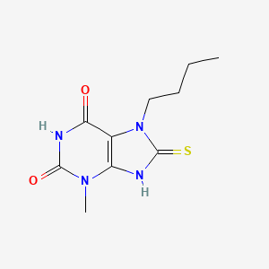molecular formula C10H14N4O2S B3046615 7-butyl-3-methyl-8-sulfanylidene-9H-purine-2,6-dione CAS No. 126118-58-9