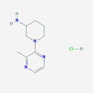 molecular formula C10H17ClN4 B3046617 1-(3-甲基吡嗪-2-基)哌啶-3-胺盐酸盐 CAS No. 1261230-46-9