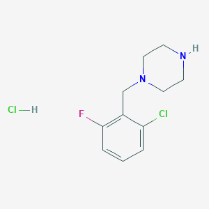 molecular formula C11H15Cl2FN2 B3046618 1-(2-Chloro-6-fluoro-benzyl)-piperazine hydrochloride CAS No. 1261232-20-5