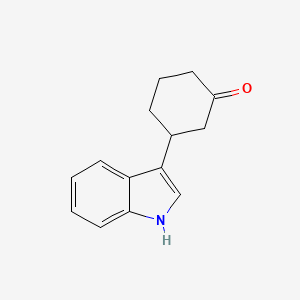 molecular formula C14H15NO B3046622 Cyclohexanone, 3-(1H-indol-3-yl)- CAS No. 126126-40-7