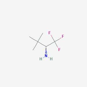 molecular formula C6H12F3N B3046623 (R)-2,2-Dimethyl-1-trifluoromethyl-propylamine CAS No. 1261298-42-3