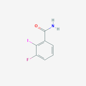 molecular formula C7H5FINO B3046625 3-氟-2-碘苯甲酰胺 CAS No. 1261500-66-6