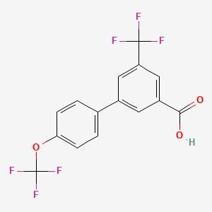 4'-(Trifluoromethoxy)-5-(trifluoromethyl)-[1,1'-biphenyl]-3-carboxylic acid