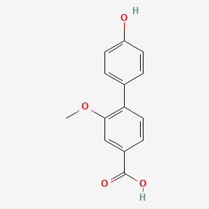 molecular formula C14H12O4 B3046633 4-(4-羟基苯基)-3-甲氧基苯甲酸 CAS No. 1261901-65-8