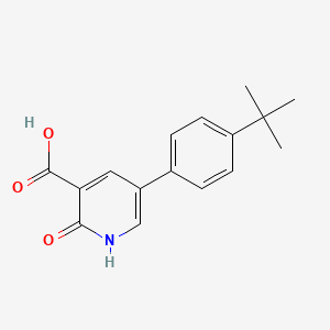 molecular formula C16H17NO3 B3046634 2-羟基-5-(4-叔丁基苯基)烟酸 CAS No. 1261904-88-4