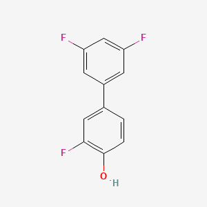 molecular formula C12H7F3O B3046641 4-(3,5-二氟苯基)-2-氟苯酚 CAS No. 1261950-48-4